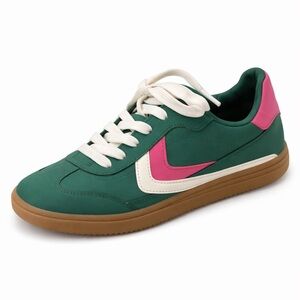 DV by Dolce Vita Green & Pink Low-Top Sneaker with Gum Sole